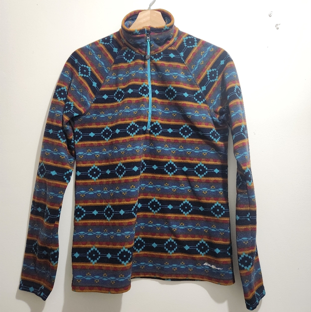 Eddie Bauer Multicolor Patterned Fleece
